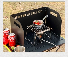 Tấm Chắn Gió Bếp Gấp Gọn Bằng Thép Không Gỉ Chắc Chắn Tiện Lợi Dành Cho Du Lịch, Dã Ngoại, Cắm Trại