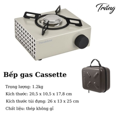 Bếp ga cassette dã ngoại cắm trại ngoài trời nhỏ gọn tiện dụng kiểu dáng đẹp hiện đại kèm hộp đựng