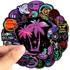 50 hình dán Sticker Neon không thấm nước dán laptop, nón bảo hiểm, xe, điện thoại, vali.. hình rời không lặp lại