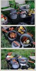 Bộ nồi nấu ăn cắm trại, dã ngoại FIRE MAPLE FEAST 4 gấp gọn có túi đựng tiện lợi