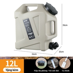 Bình đựng nước cắm trại 5L/11L/18L/25L di động ngoài trời với nắp dự phòng nhỏ + ống nối dài + bàn chải