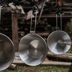 Bát gấp bằng thép không gỉ Chén/ Bát gấp gọn di động bát cơm siêu nhẹ inox 304, chén đi phượt.