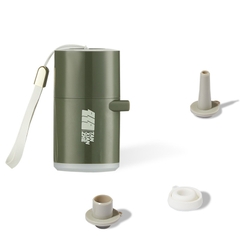 Máy bơm hơi tích điện mini cầm tay di động kiêm đèn chiếu sáng cho nệm hơi, Bể bơi, phao nổi, giường hơi đa năng