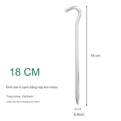 Cọc cắm đất dựng lều cắm trại dạ quang dài 20cm, cọc lều, đinh cố định lều siêu tiện dụng dùng cho đi du lịch dã ngoại