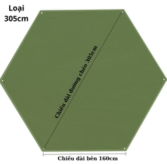 Thảm lục giác chống ẩm chống bẩn vải Oxford thảm lều cắm trại dã ngoại phù hợp ngoài trời nót đáy lều hoặc nằm nghỉ ngơi