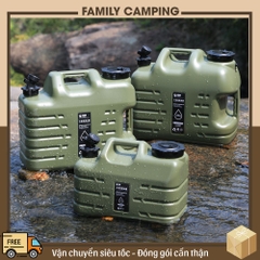 Bình đựng nước cắm trại 10L/18L/25L di động ngoài trời với nắp dự phòng nhỏ + ống nối dài + bàn chải