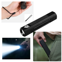 Đèn pin tầm xa siêu sáng, đèn pin sạc, bền, đa chức năng, di động, nhỏ gọn chính hãng Hewolf