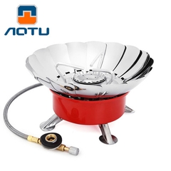 Bếp gas mini gấp gọn chắn gió, bếp nấu ăn siêu tiện dụng du lịch, cắm trại hãng AoTu AT6304