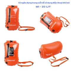 Túi đựng đồ phao bơi chống nước có khóa kéo kín dành cho điện thoại di động dùng dưới nước 20L M1