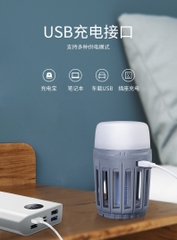 Đèn lều di động có thể diệt muỗi đuổi muỗi USB sạc đèn led chiếu sáng cắm trại chính hãng Hewolf - 1832