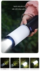 Đèn trang trí dây đèn di động dài 15 mét với đèn LED, dùng để trang trí lều cắm trại làm sáng không gian ngoài trời