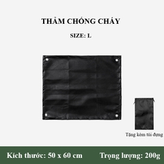 Thảm chống cháy ngoài trời, vải chống cháy cho cắm trại, dã ngoại chịu nhiệt, cách nhiệt, thảm nấu nướng và nướng BBQ