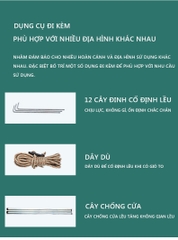 Lều cắm trại, du lịch 2 phòng ngủ không gian lớn chống nước chống gió 4-6 người