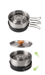 Bộ nồi ấm chảo inox gấp gọn CLS