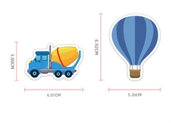 50 hình dán Sticker khối xây dựng máy xúc tự tạo Kiến thức trẻ em mẫu giáo phần thưởng trò chơi giao thông...