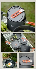 Bộ nồi nấu ăn cắm trại, dã ngoại FIRE MAPLE FEAST 4 gấp gọn có túi đựng tiện lợi