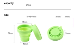 Cốc gấp silicone chính hãng AoTu - AT8854 tiện dụng cắm trại, dã ngoại, du lịch, trong nhà, văn phòng
