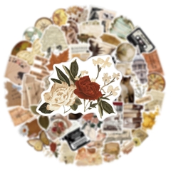 50 hình dán Sticker nghệ thuật cổ điển Vintage không thấm nước dán laptop, nón bảo hiểm, xe, điện thoại, vali...