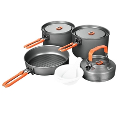 Bộ nồi nấu ăn cắm trại, dã ngoại FIRE MAPLE FEAST 4 gấp gọn có túi đựng tiện lợi