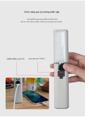 Đèn LED Treo Lều Da Năng Gấp Gọn 4 Cánh, Đèn Pin Kiêm Sạc Dự Phòng Chống Thấm Nước Cắm Trại Dã Ngoại