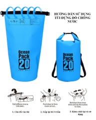 Túi chống nước Ocean Pack - Chất liệu PVC 500D siêu bền, chống thấm hiệu quả cho đi bơi thám hiểm...