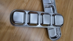 Khay đựng gia vị nước chấm đồ ăn 4 ngăn inox 304 tiện dụng