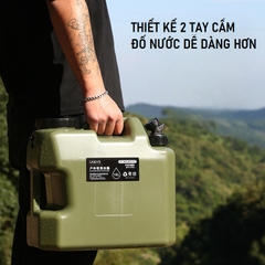 Bình đựng nước cắm trại 10L/18L/25L di động ngoài trời với nắp dự phòng nhỏ + ống nối dài + bàn chải