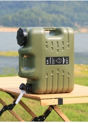 Bình đựng nước cắm trại 10L/18L/25L di động ngoài trời với nắp dự phòng nhỏ + ống nối dài + bàn chải