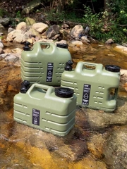 Bình đựng nước cắm trại 10L/18L/25L di động ngoài trời với nắp dự phòng nhỏ + ống nối dài + bàn chải