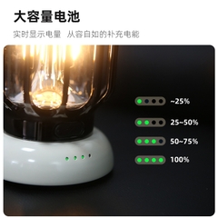 Đèn cắm trại kiểu dáng cổ điển sang trọng đèn lều sử dụng pin sạc tuổi thọ pin dài ánh sáng vàng