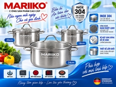 BỘ NỒI INOX 3 LỚP LIỀN KHỐI MARIIKO MR-6833