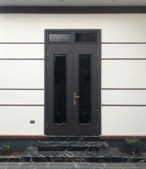 Cửa thép 2 cánh kính