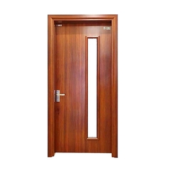 Cửa thép 1 cánh ô kính dọc