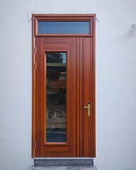 Cửa thép 1 cánh ô kính dọc