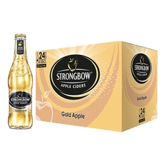 Thùng ( Vị Táo) - Bia chai Strongbow Apple Ciders Gold (SBA Gold 330x24)