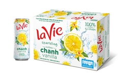 Thùng nước La vie Sparkling Chanh bạc hà 330ml *24