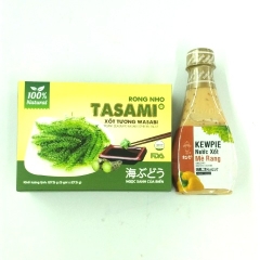 COMBO 11: Xốt mè rang, Rong nho Tasami Wasabi