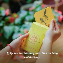 LÁ LỘC MAY MẮN THƯ PHÁP TRONG SUỐT 
