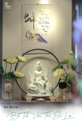 Bồ Tát Văn Thù gốm trắng