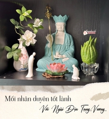Địa Tạng Bồ Tát gốm xanh