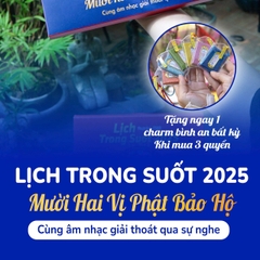 Lịch Phật để bàn Trong Suốt 2025