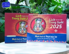 Lịch Phật để bàn Trong Suốt 2025