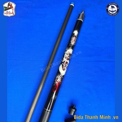 CƠ BIDA LỖ CARBON CUE- ELF ĐEN ĐỎ