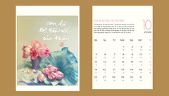 Lịch Để Bàn Lòng đất nở hoa trời