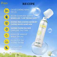 RE:CIPE Xịt chống nắng Crystal Sun Spray SPF50+ PA+++ 180ml