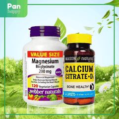 Combo Canxi Citrate D3 + Magie Bisglycinate 120V