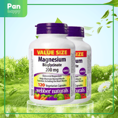 [Combo 2] Webber Naturals Viên uống Magie hữu cơ 120V