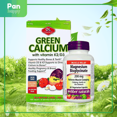 [COMBO] Green Calcium 100V + Magie Bisglycinate 60V