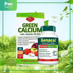 [COMBO] Green Calcium 100V + Genacol giảm đau Pain 90V