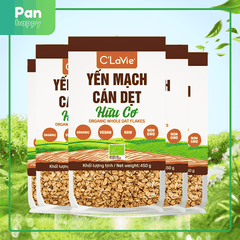 [Combo 5 tặng 1] Yến mạch hữu cơ CÁN DẸT 450g C‘Lavie